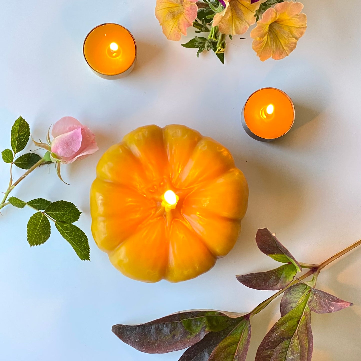 Decorative Pumpkin Beeswax Candle
