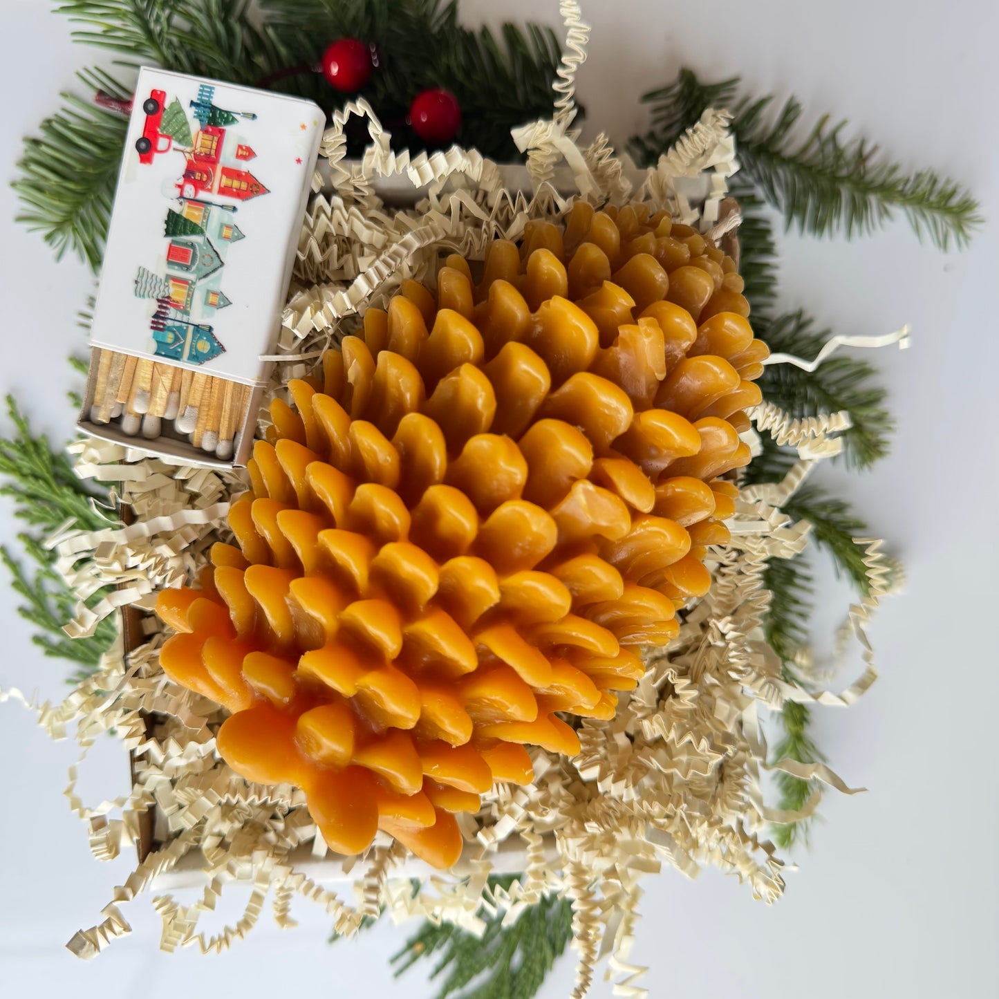 Large Pinecone Candle