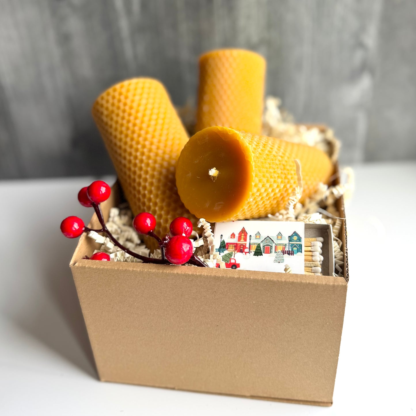 Decorative Beeswax Candle Gift Set