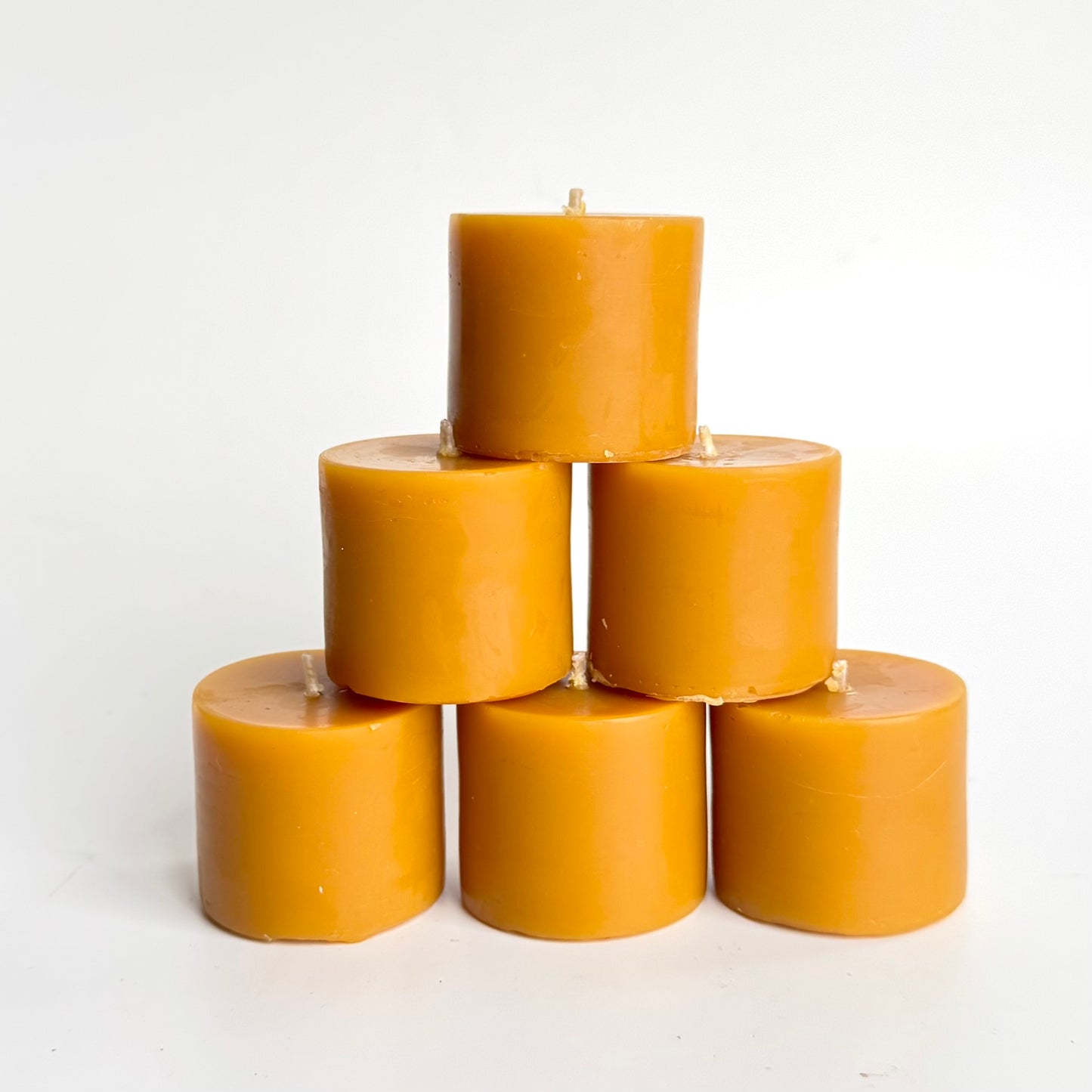 Small Brass Beeswax Candle