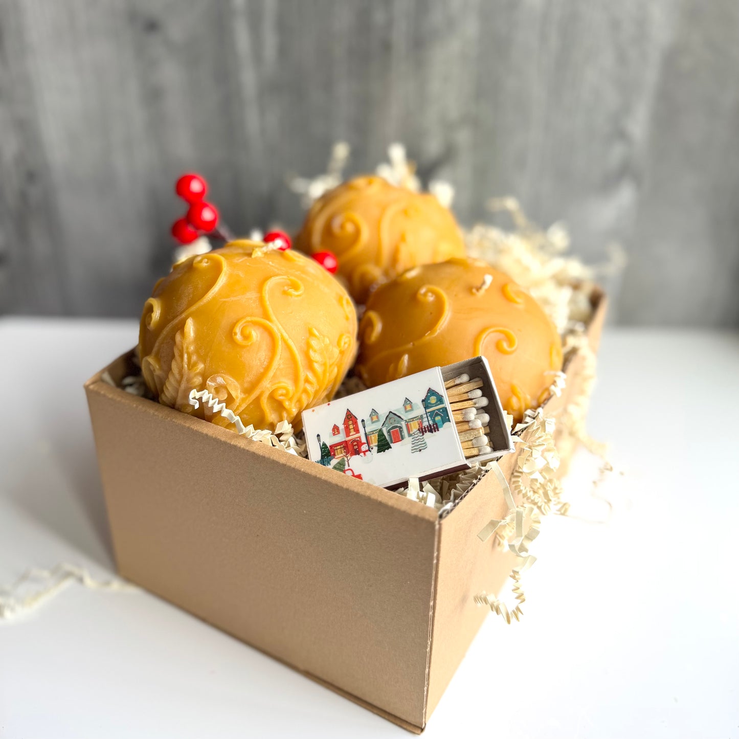 Decorative Sphere Beeswax Candle