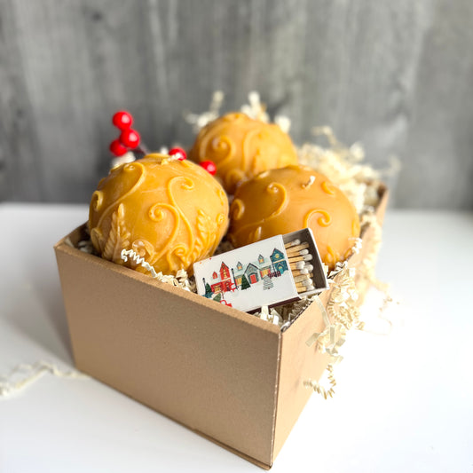 Decorative Sphere Beeswax Candle