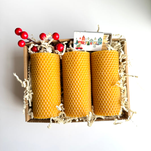 Decorative Beeswax Candle Gift Set