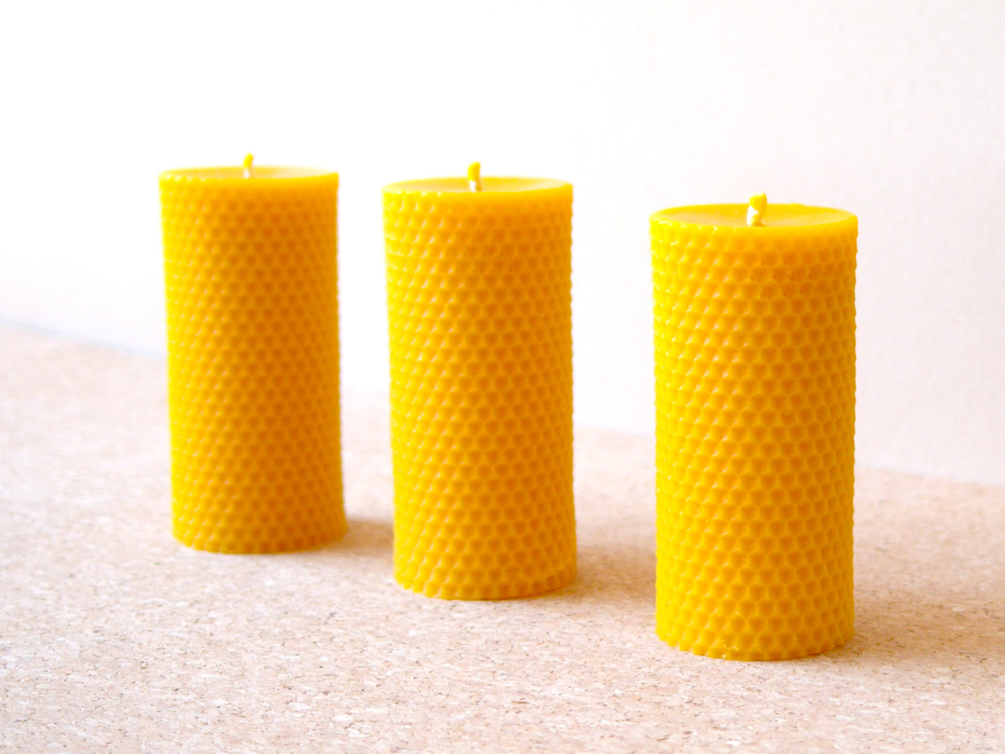 Decorative Pillar Beeswax Candle