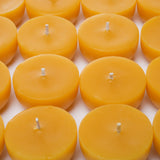 24 Beeswax Tea Lights with Two (2) Reusable Candle Holders