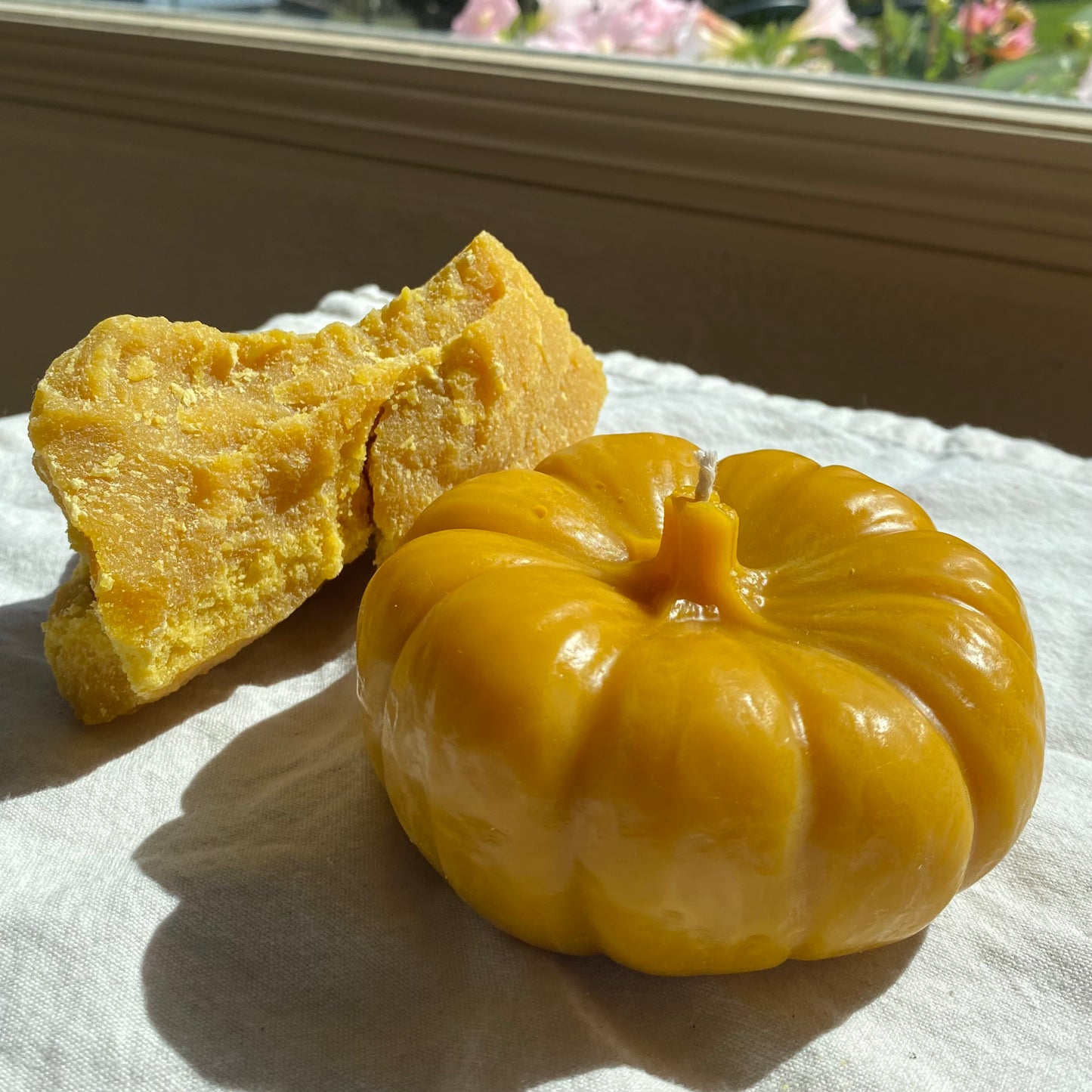 Decorative Pumpkin Beeswax Candle